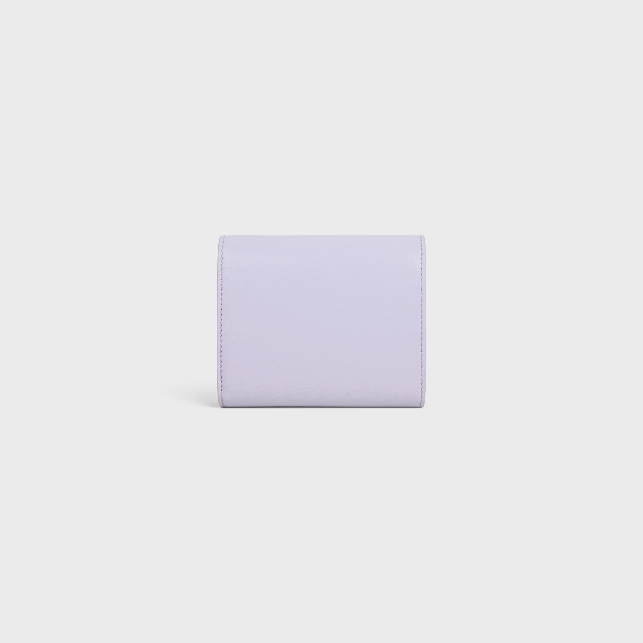 Small Flap Wallet TRIOMPHE IN Shiny calfskin - PASTEL MAUVE