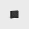 Bi-fold Wallet IN Calfskin with triomphe embossed - BLACK - WALLETS - 2 | CELINE