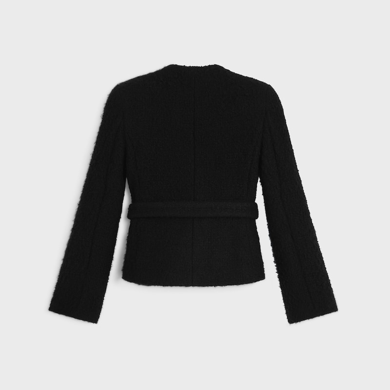 CHAQUETA DE CACHEMIRA Y LANA TRENZADA - NEGRO -  - 1 | CELINE