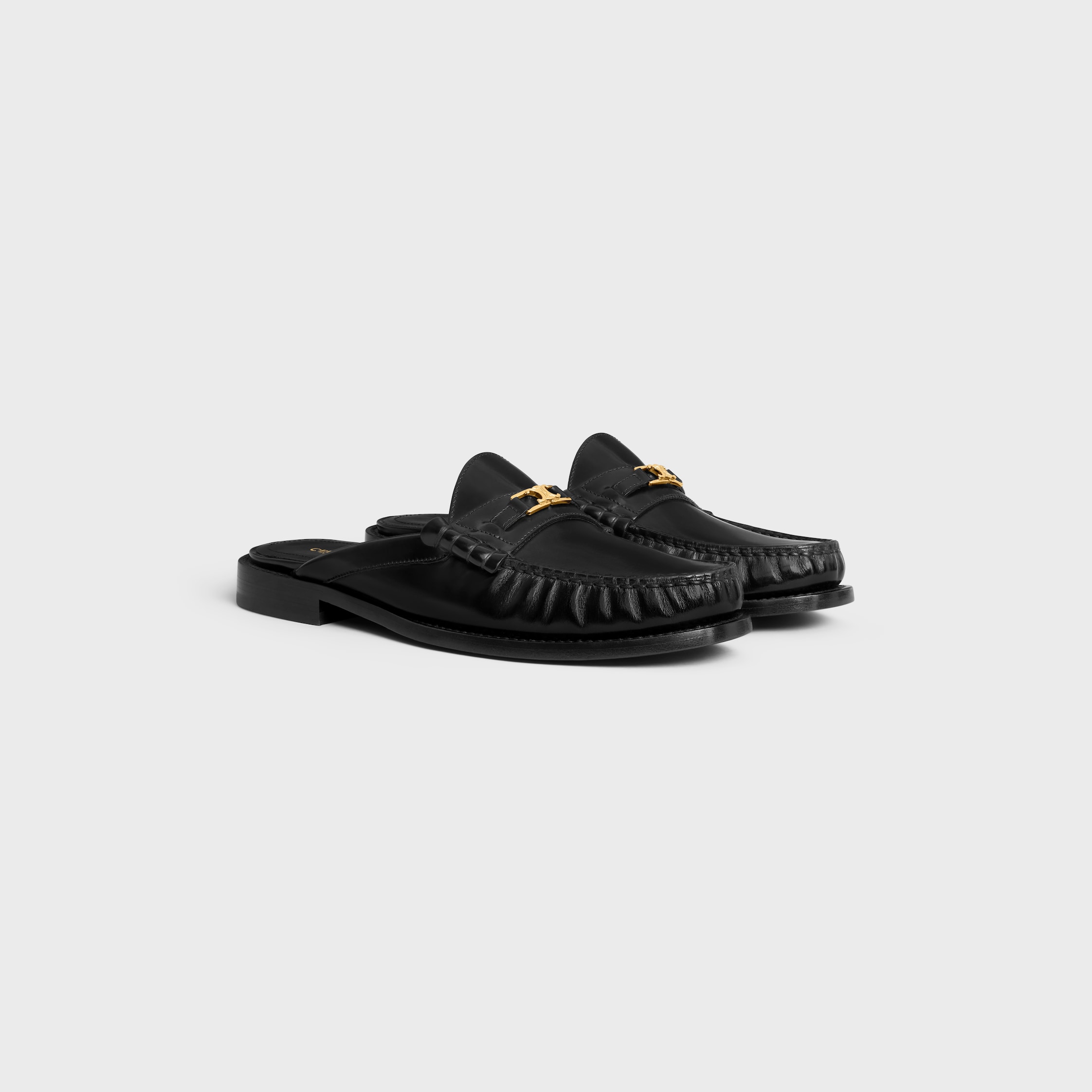 【日本入手困難】CELINE LUCO LOAFER IN POLISHED BULL Women's Celine Luco Triomphe in polished bull loafers