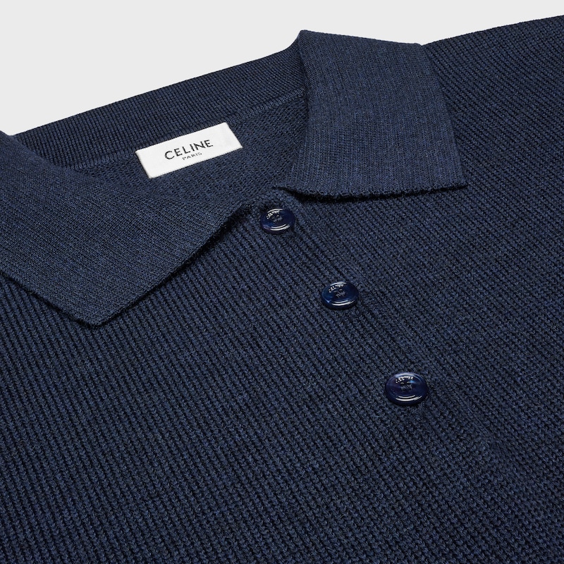 polo corto triomphe de lana - AZUL MARINO -  - 1 | CELINE