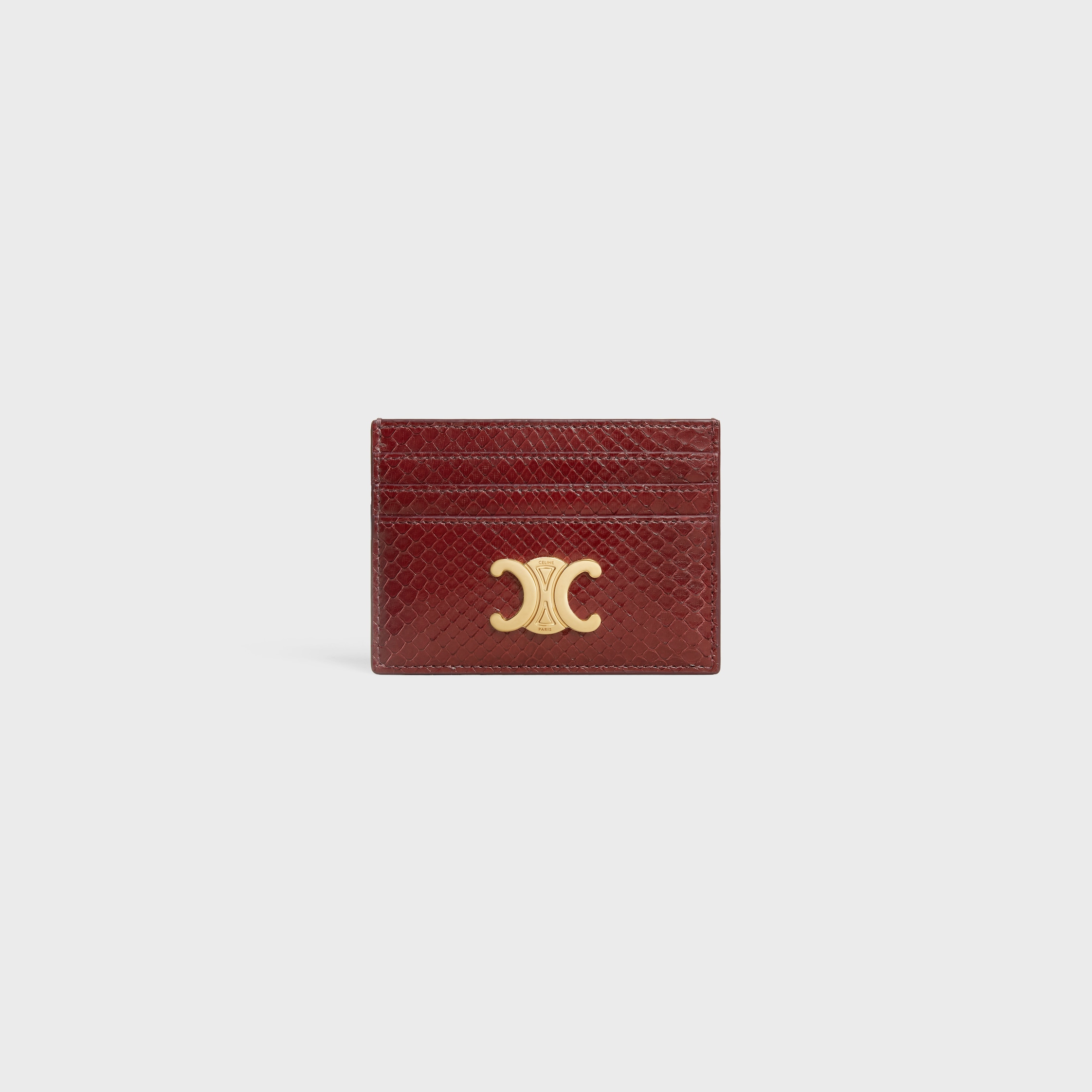 CARD HOLDER TRIOMPHE IN PYTHON - SYRAH | CELINE