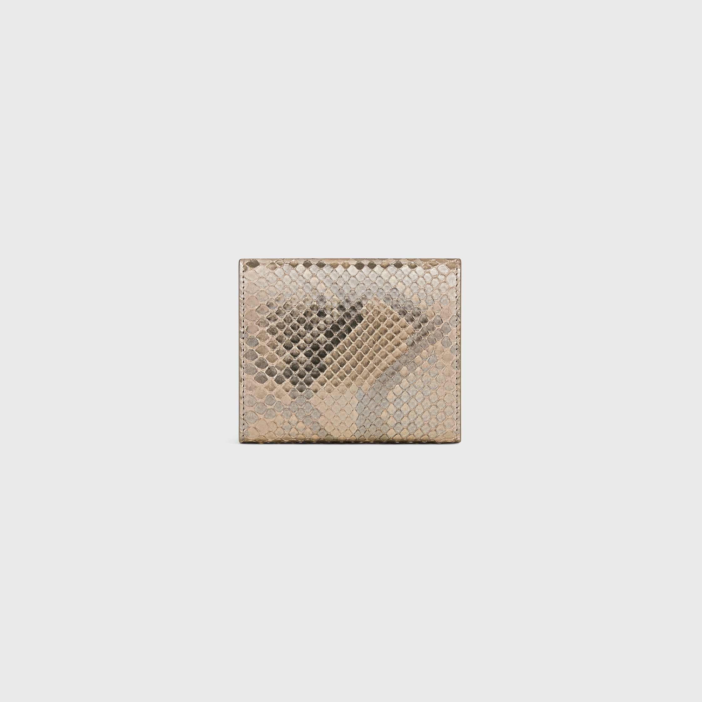 【CELINE】Small Flap Wallet TRIOMPHE ウォレット TRIOMPHE SMALL FLAP WALLET TRIOMPHE IN SHINY CALFSKIN - PEBBLE | CELINE
