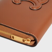 LARGE ZIPPED WALLET CUIR TRIOMPHE IN SMOOTH CALFSKIN - TAN - CUIR TRIOMPHE - 1 | CELINE