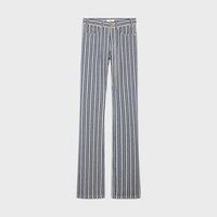 lulu jeans in hickory striped cotton - BLUE/WHITE RINSED -  - 1 | CELINE
