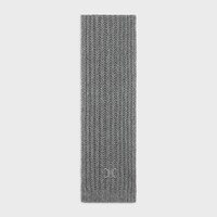 triomphe scarf in cashmere, wool and silk - GREY -  - 1 | CELINE
