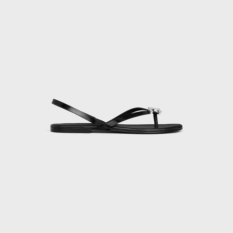 BIKI SANDAL IN CALFSKIN - BLACK -  - 1 | CELINE