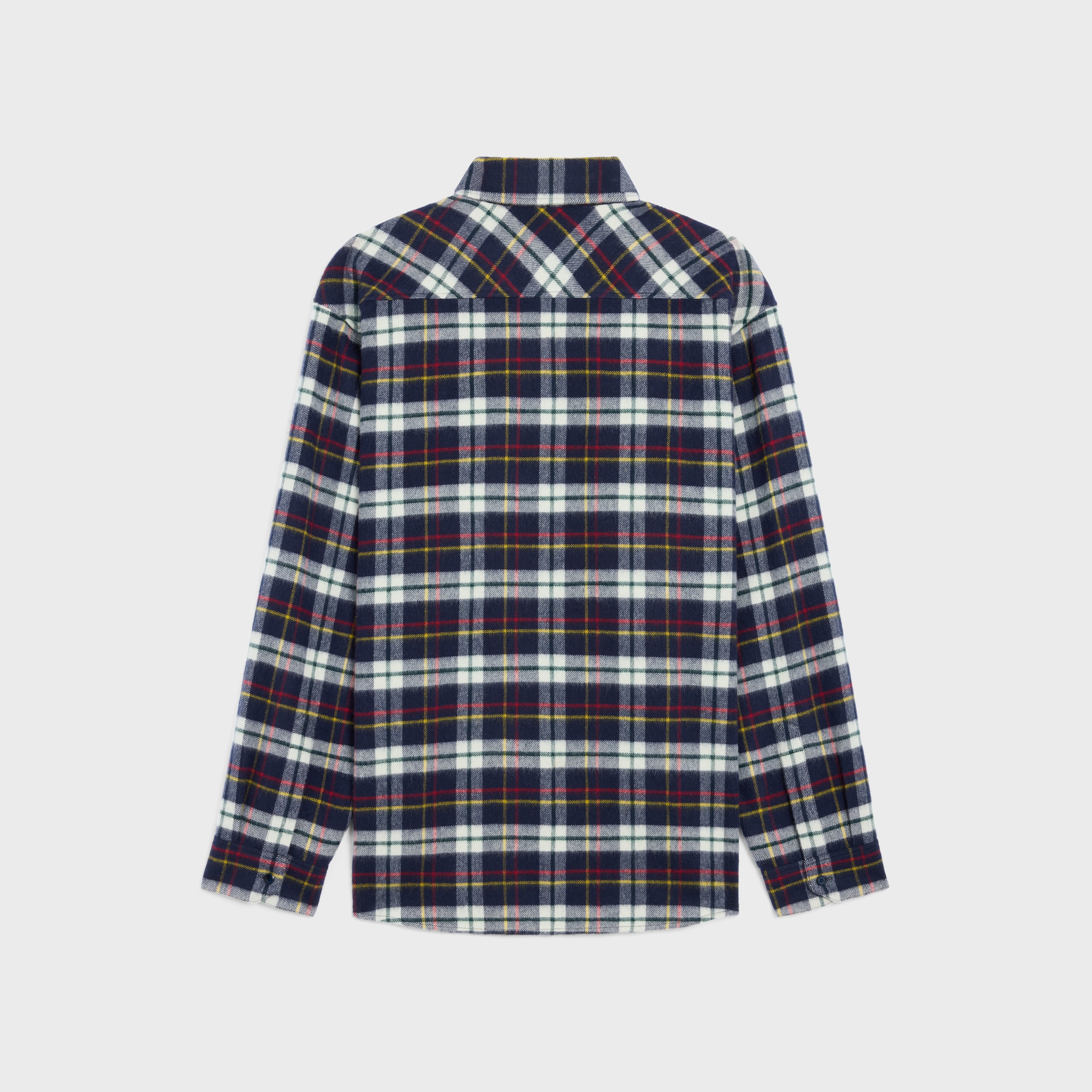 トップス CELINE 21AW Checked Wool Loose Shirts relaxed shirt IN BRUSHED CHECKED WOOL - BLEU/BLANC/ROUGE