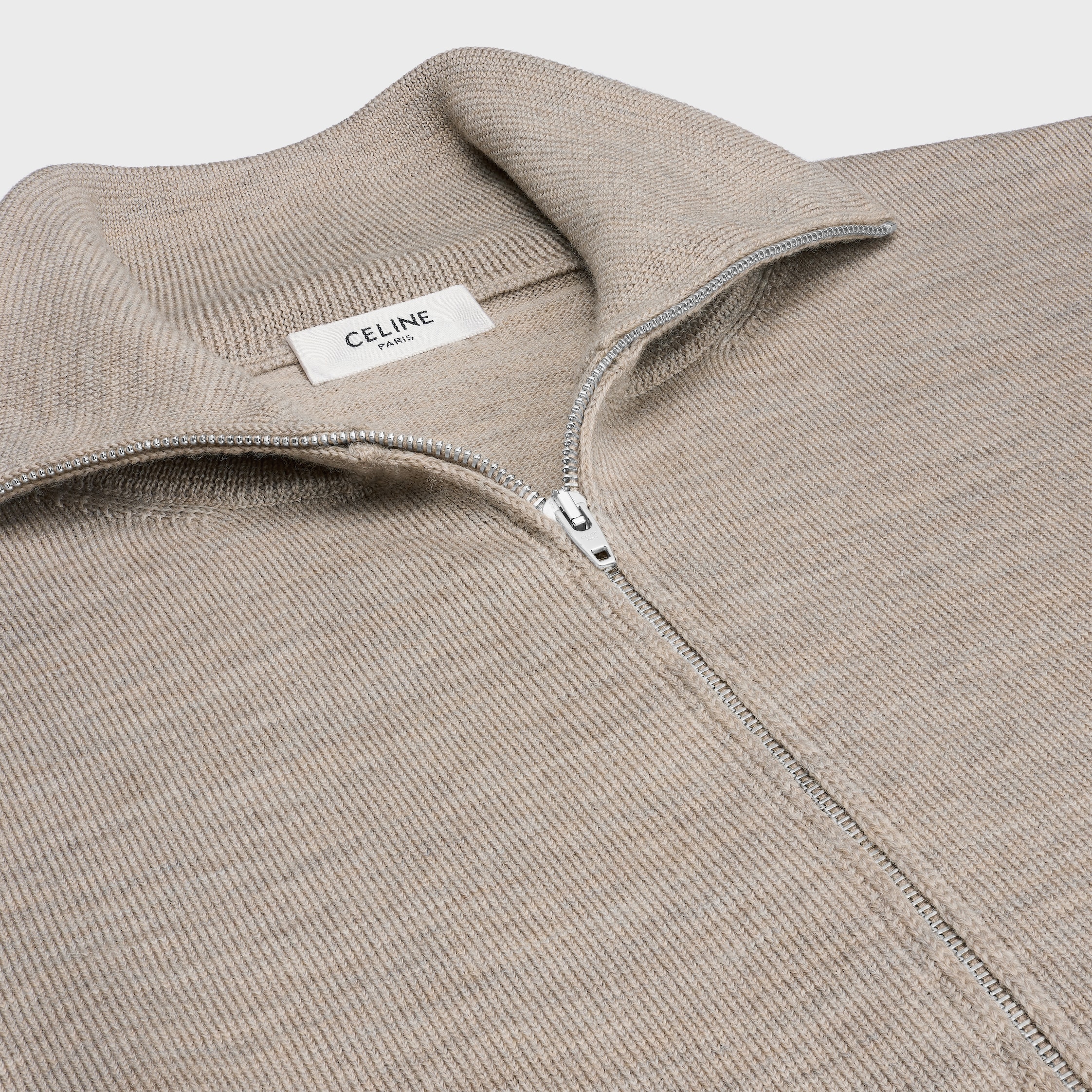 トリオンフ トラッカーセーター / ウール - ライトトープ | CELINE