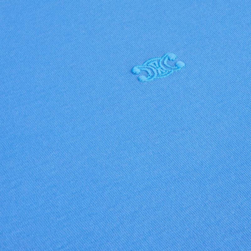 regular t-shirt IN FINE COTTON JERSEY - PEACOCK BLUE -  - 1 | CELINE