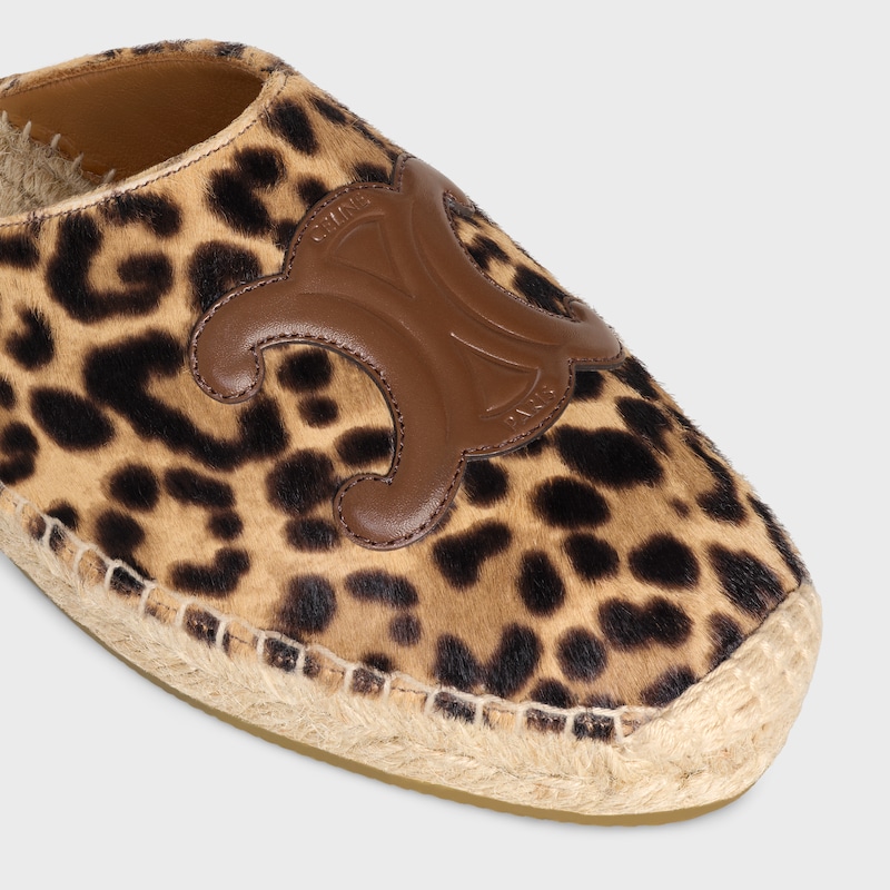 LES ESPADRILLES CELINE MULE IN Leopard Printed Hairy Calfskin - BROWN / BEIGE -  - 1 | CELINE