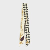 lavalliere IN silk twill - CREME/BRUN -  - 2 | CELINE