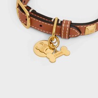 Bone dog medal in brass - GOLD - DOG ACCESSORIES - 1 | CELINE