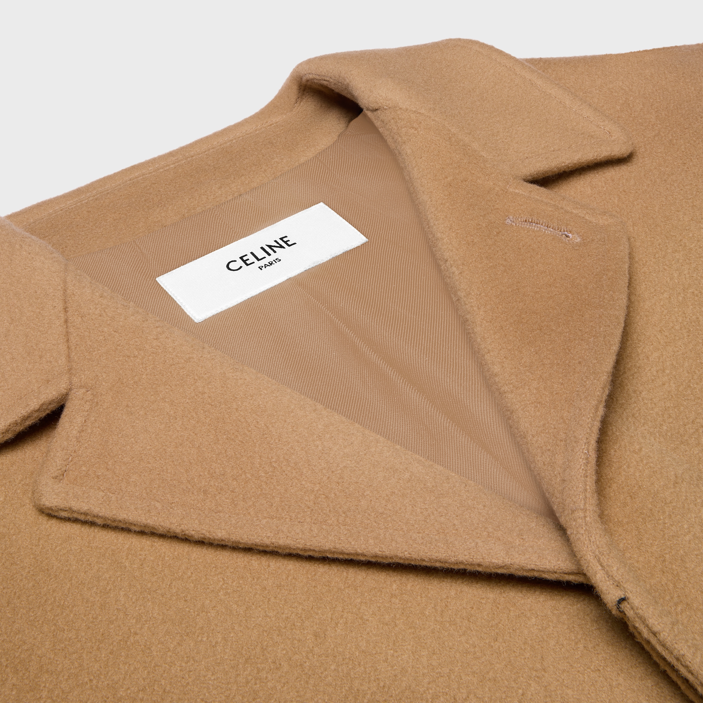 セリーヌ ダッフルコート キャメル100% クリーニング済 サイズ42 マック コート / ウールクロス - キャメル | CELINE
