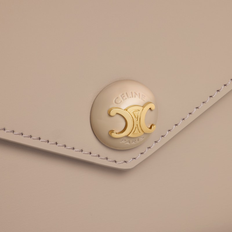 ENVELOPE WALLET ON CHAIN IN Shiny calfskin - SAFARI - MORE LINES - 1 | CELINE