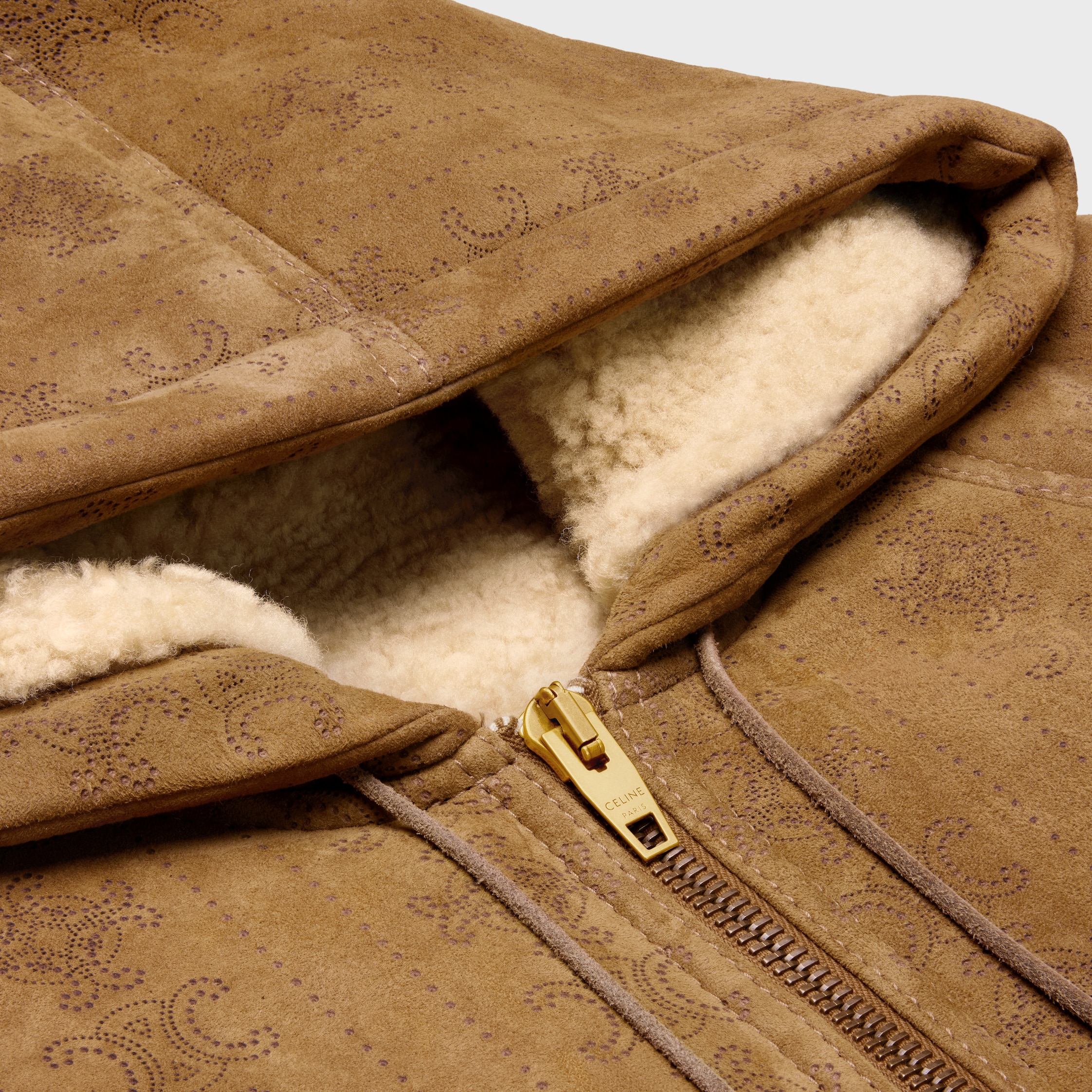 【CELINE】セリーヌ ラムスキンパーカー カーキ CELINE | OVERSIZED CALFSKIN VARSITY JACKET カーフスキンJKT