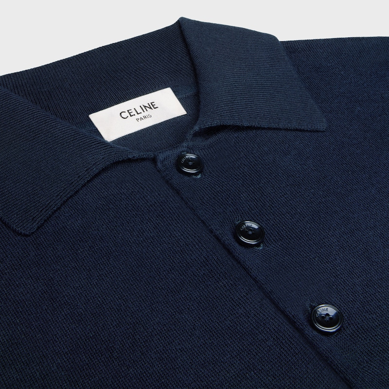 polo sweater IN fine cotton - NAVY -  - 1 | CELINE