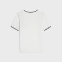 70's triomphe t-shirt IN cotton jersey - OFF WHITE / NAVY -  - 2 | CELINE