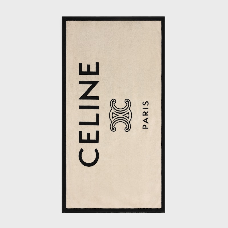 ビーチタオル / CELINEトリオンフ テリーコットン - ホワイト / ブラック -  - 1 | CELINE