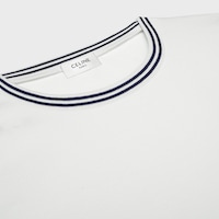 70's triomphe t-shirt IN cotton jersey - OFF WHITE / NAVY -  - 2 | CELINE