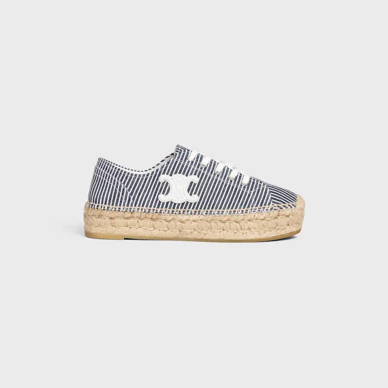 LES ESPADRILLES CELINE SCHNÜRSCHUHE AUS Oshkosh Canvas und Kalbsleder - WOLLWEISS / MARINEBLAU -  - 1 | CELINE