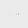 트리옹프 라인스톤 스터드 - 스트라스 & 로듐 피니시 브라스 - 실버 - 귀걸이 - 3 | CELINE