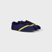 THE FLAT SNEAKER IN GROS GRAIN, VELVET, SUEDE CALFSKIN AND LAMBSKIN - PURPLE -  - 2 | CELINE