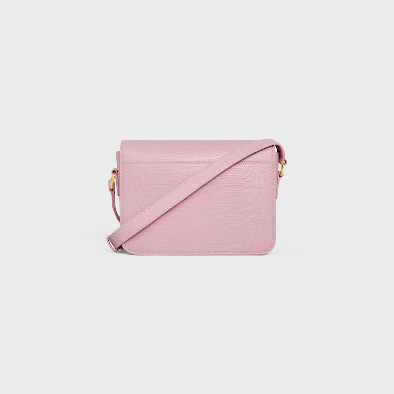 Teen Triomphe Bag in lizard - LIGHT PINK - TRIOMPHE - 1 | CELINE
