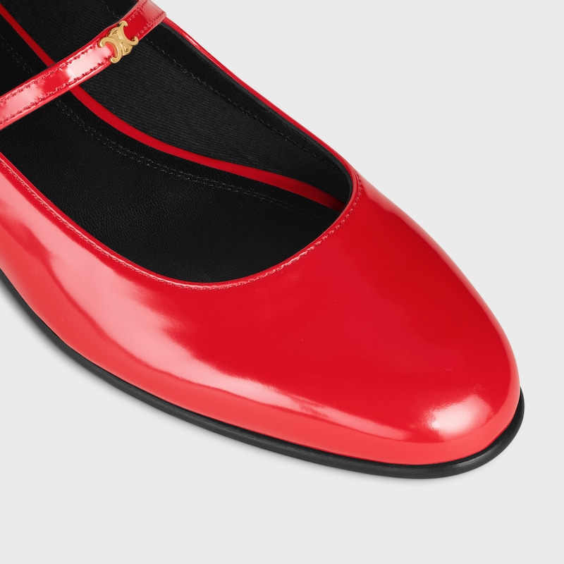 CITY BALLERINA AUS GLÄNZENDEM KALBSLEDER - ULTRA-ROT -  - 1 | CELINE