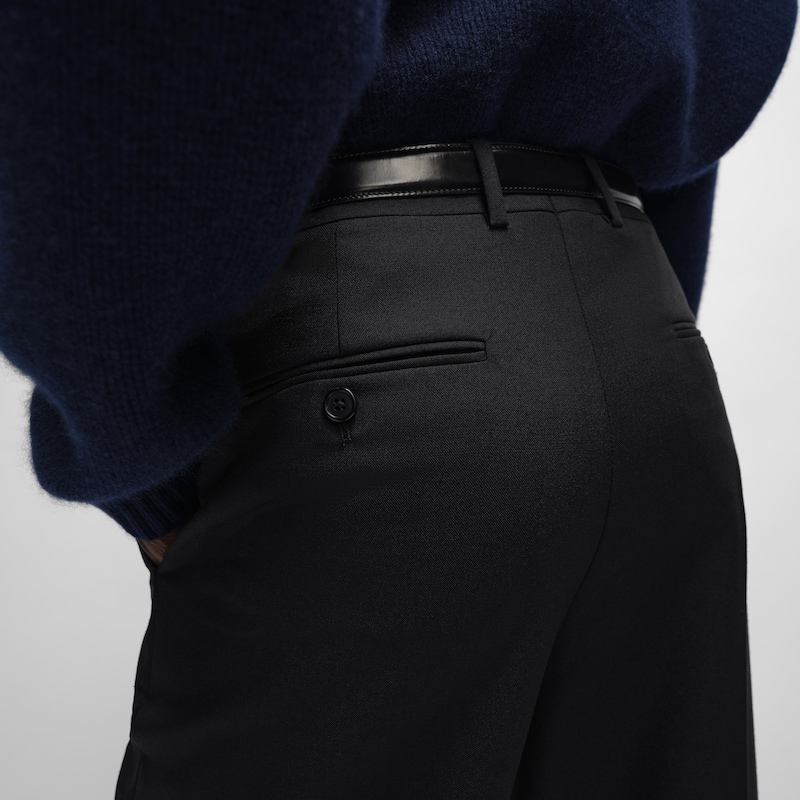 ethan trousers IN mohair wool - BLACK -  - 1 | CELINE
