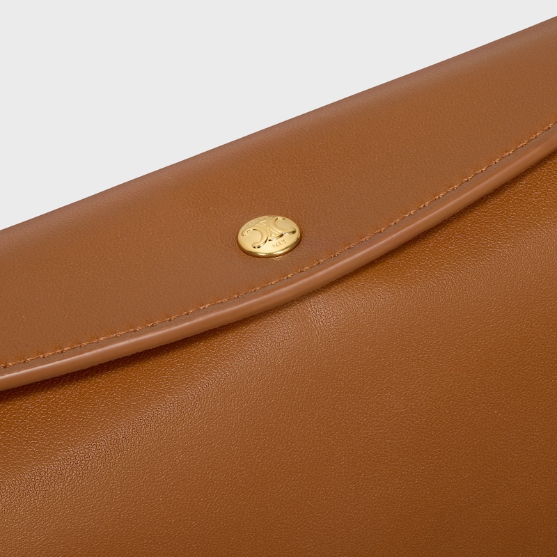 TRIO FLAP DE PIEL DE CORDERO LISA - TOSTADO SUAVE - TRIO FLAP - 1 | CELINE