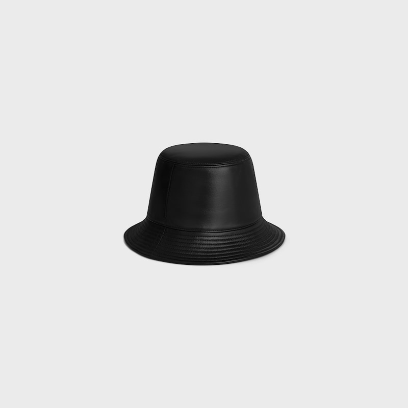bucket hat IN soft lambskin - BLACK -  - 1 | CELINE