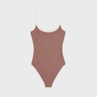 swimsuit IN monogram matte jersey - ROSE WATER/PLUM -  - 2 | CELINE
