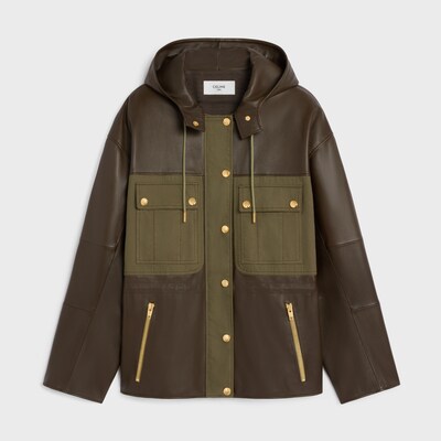 パーカー / ソフトラムスキン - ダークカーキ -  - 2 | CELINE