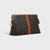 Lock Toiletry Pouch in Triomphe Canvas and Calfskin - TAN - TRAVEL SPRAYS - 2 | CELINE