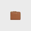FLAT ZIPPED WALLET TRIOMPHE STAMP IN SUPPLE GRAINED CALFSKIN - SOFT TAN / SOFT CREAM - WALLETS - 1 | CELINE