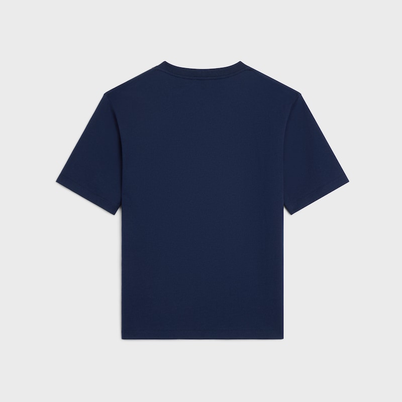 loose t-shirt IN cotton jersey - NAVY INK / WHITE -  - 1 | CELINE