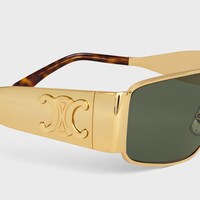 Triomphe Metal 06 sunglasses in Metal - GOLD / GREEN -  - 1 | CELINE