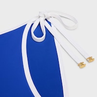 Triomphe啞光平紋針織泳褲 - 電藍色 -  - 2 | CELINE