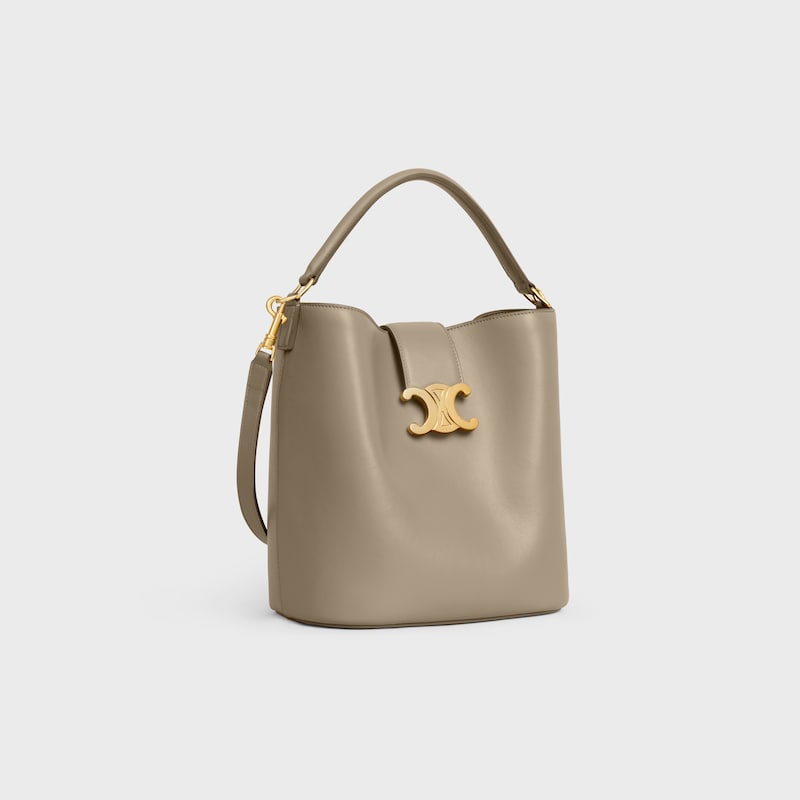 MEDIUM BUCKET LOUISE IN SMOOTH CALFSKIN - MODERN TAUPE - BUCKET BAGS - 1 | CELINE