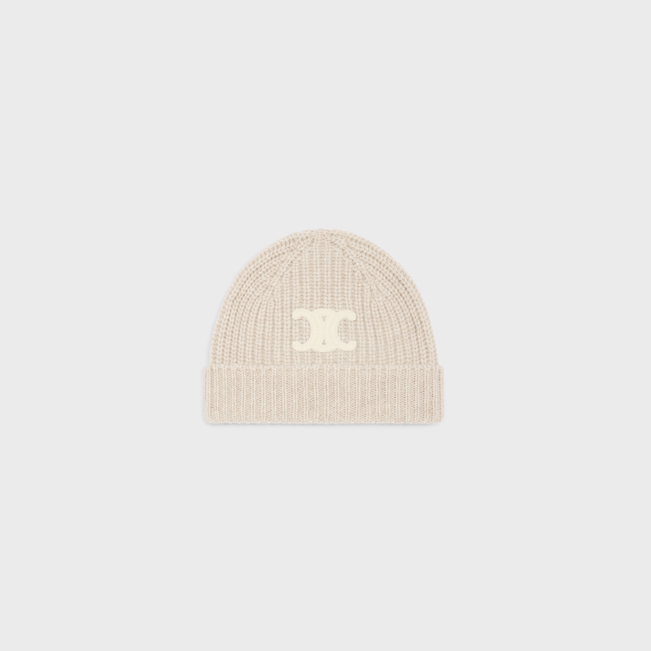 triomphe beanie in seamless cashmere - CREAM | CELINE
