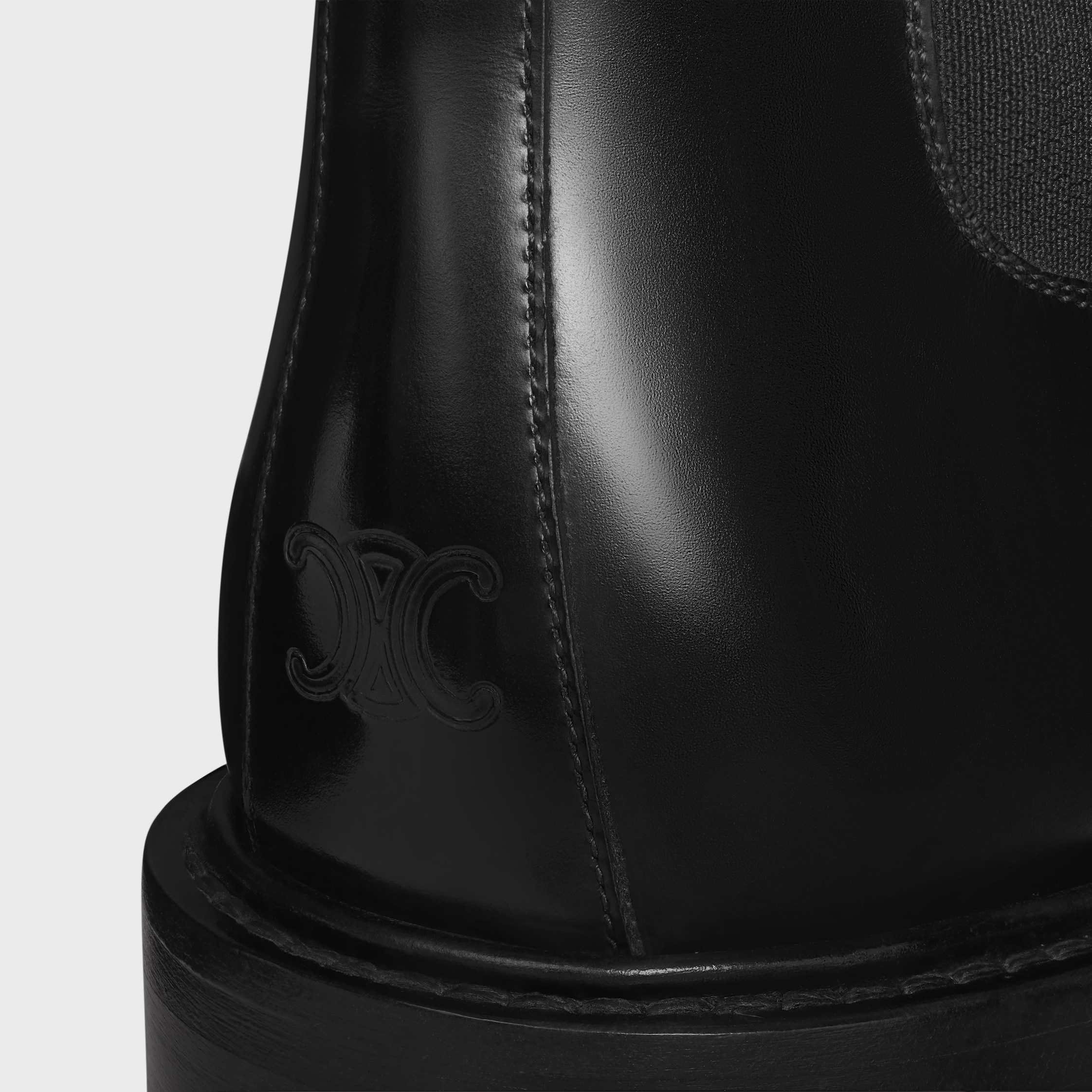 CELINE DONAVAN CHELSEA BOOT in POLISHED BULL - BLACK | CELINE