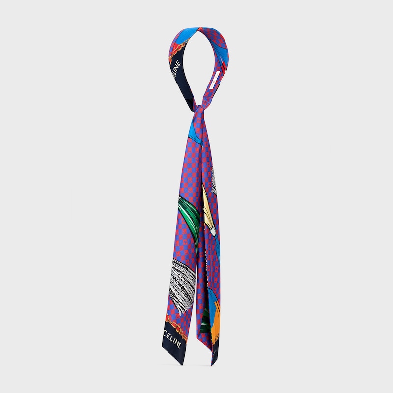 CELINE FOULARD HEADBAND IN SILK - MULTICOLOR - HAIR ACCESSORIES - 1 | CELINE