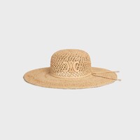 capeline triomphe raphia - Naturel -  - 1 | CELINE