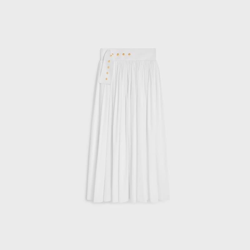 jupe popeline de coton - BLANC -  - 1 | CELINE