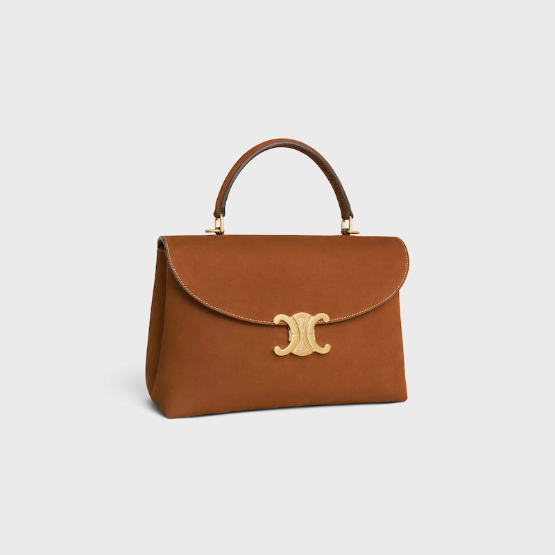 BOLSO NINO MEDIANO DE PIEL DE BECERRO NUBUCK - CAMEL - BOLSOS CON ASA SUPERIOR - 1 | CELINE