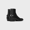 CELINE DRUGSTORE BACK BUCKLE ZIPPED BOOT in Shiny calfskin - BLACK -  - 3 | CELINE