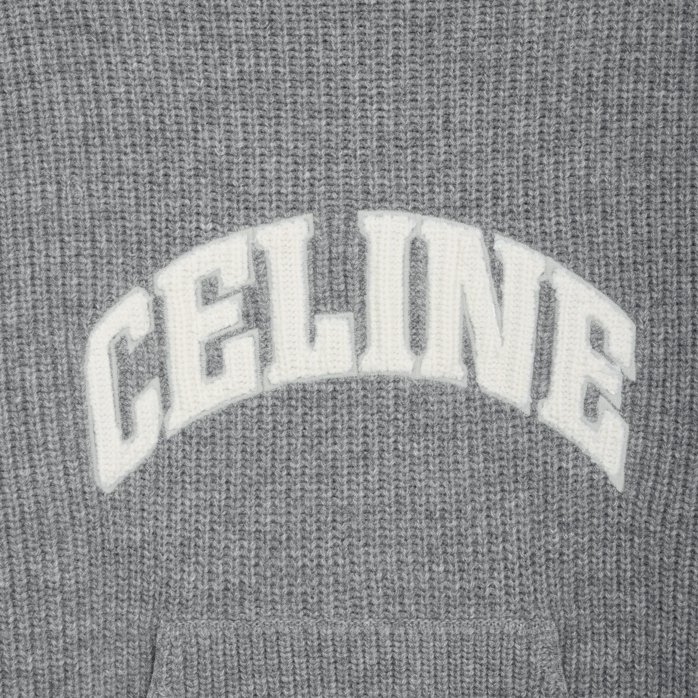 CELINE フード付き セーター / リブ編みウール - ミディアム