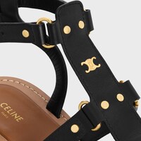 CELINE LYMPIA GLADIATOR SANDAL IN CALFSKIN - BLACK -  - 1 | CELINE