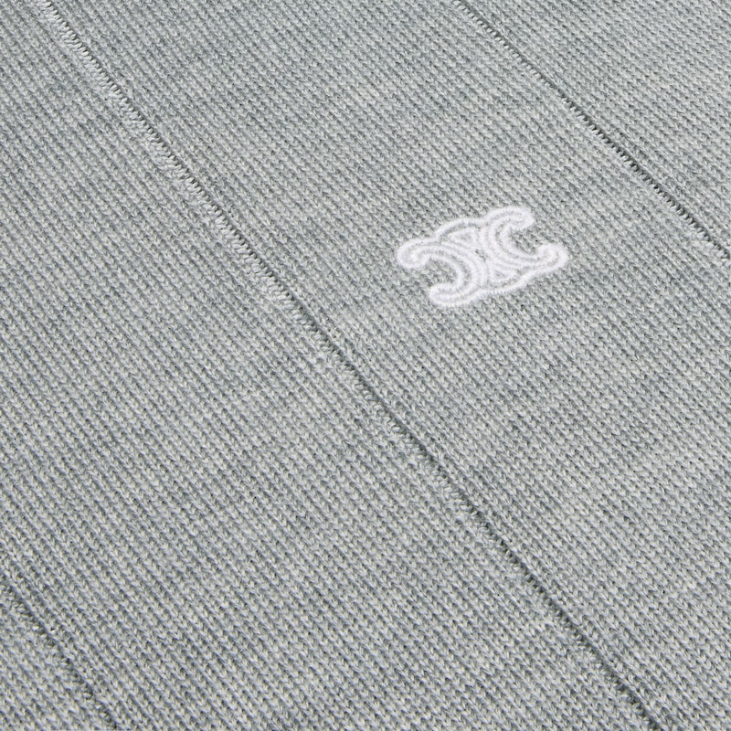 polo IN FINE SILK AND COTTON - LIGHT GREY -  - 1 | CELINE